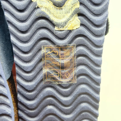 MRP Kids Double Buckle Slides - Blue Suede 22.5cm