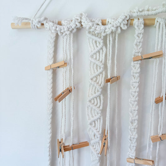 Macrame Photo Display Wall Hanging