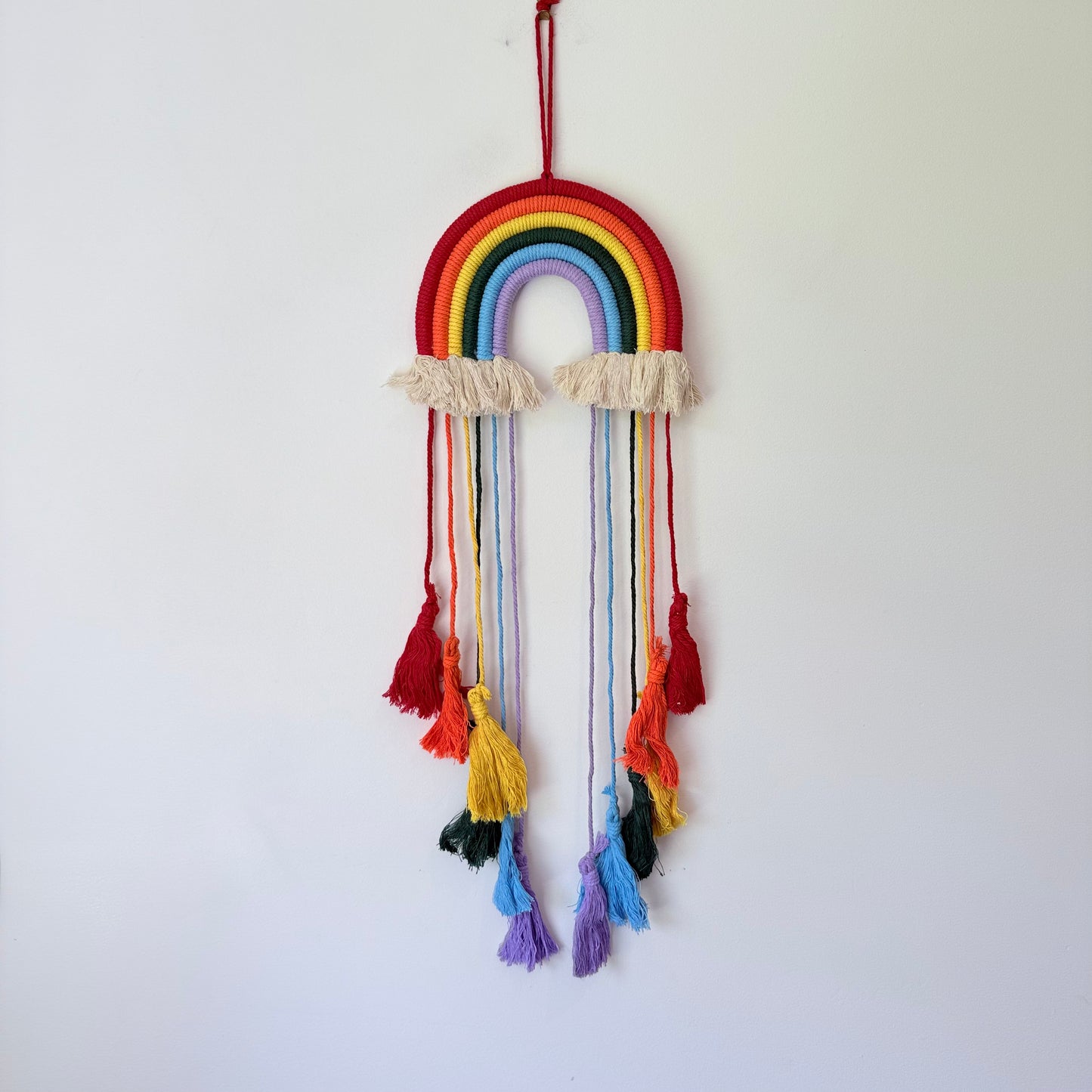 Macrame Rainbow Tassel Wall Hanging
