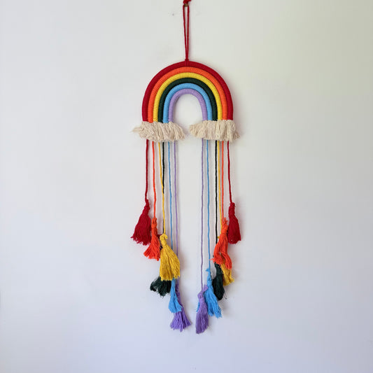 Macrame Rainbow Tassel Wall Hanging