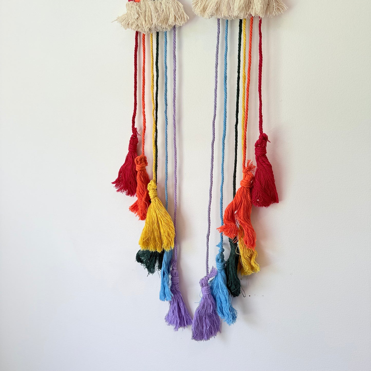 Macrame Rainbow Tassel Wall Hanging