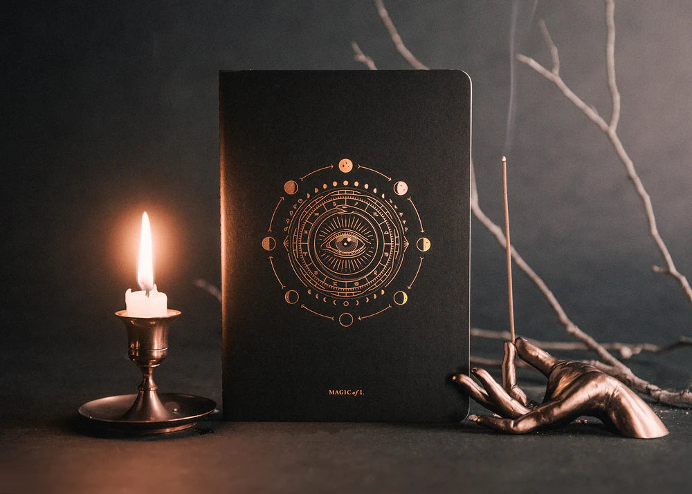 Magic of i. A5 origins notebook: cycles - black - journals stationery