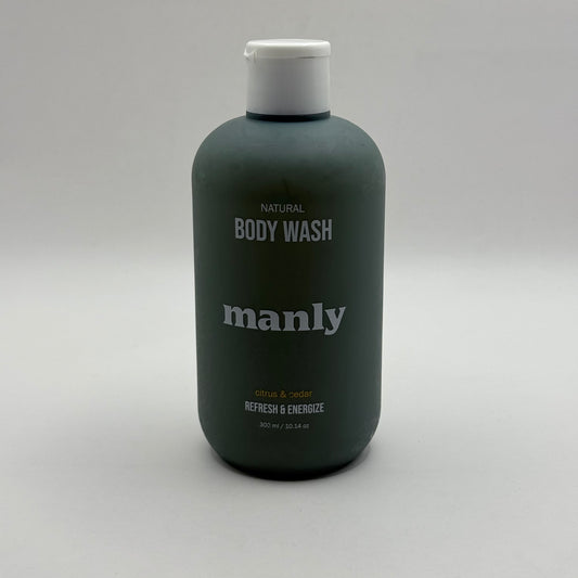 Manly Natural Body Wash Citrus & Cedar 300ml