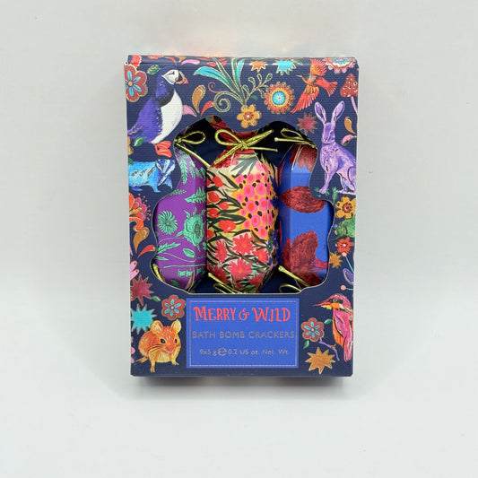 Merry & Wild Bath Bomb Crackers, 3 x 25g (0.9 oz.)