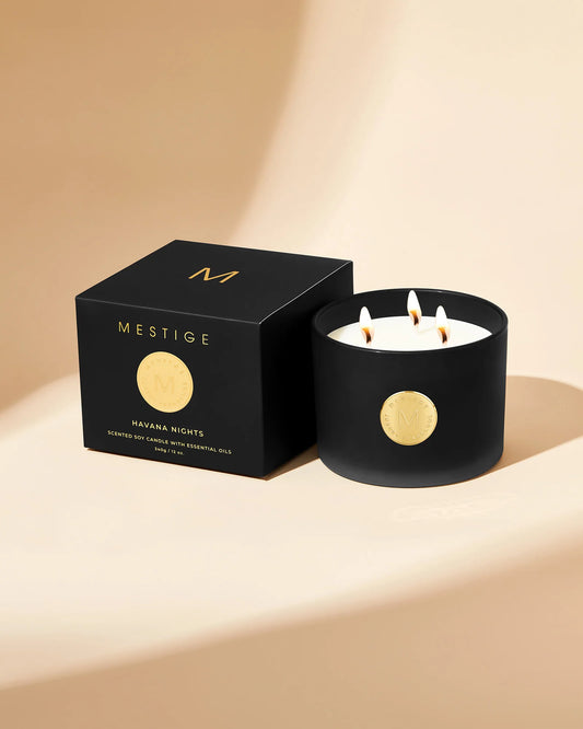 Mestige havana nights serenity candle — 340 g - candles from google - original photo home&living materials