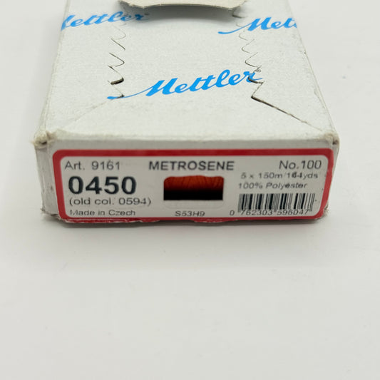 Mettler Metrosene Thread in Vibrant Orange 5x 150m