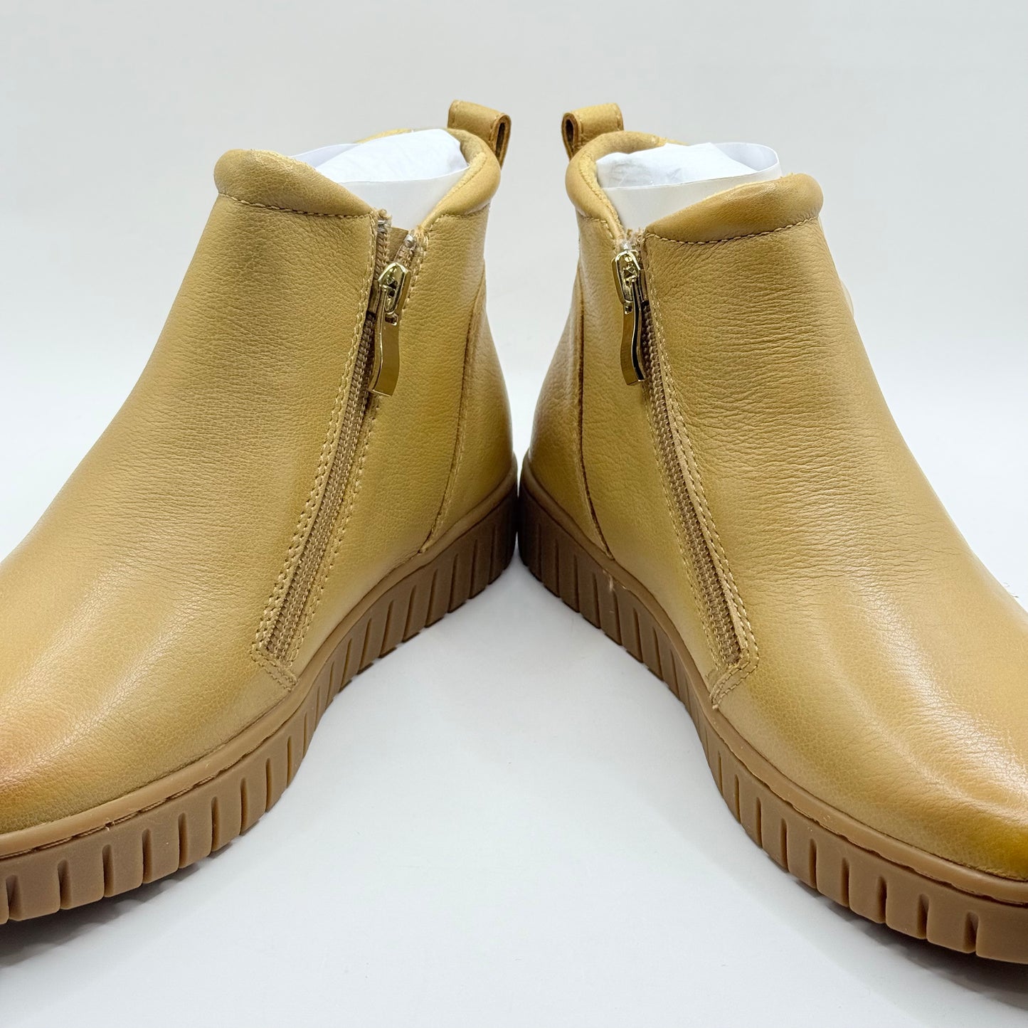 Mia Vita Leni Leather Ankle Boots - Fawn - Size 36