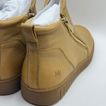 Mia Vita Leni Leather Ankle Boots - Fawn - Size 36