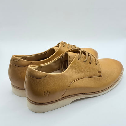 Mia Vita Rihannah Leather Lace-Up Shoes - Tan - Size 37