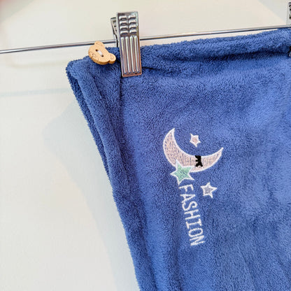 Microfiber Hair Towel Wrap – Moon & Stars
