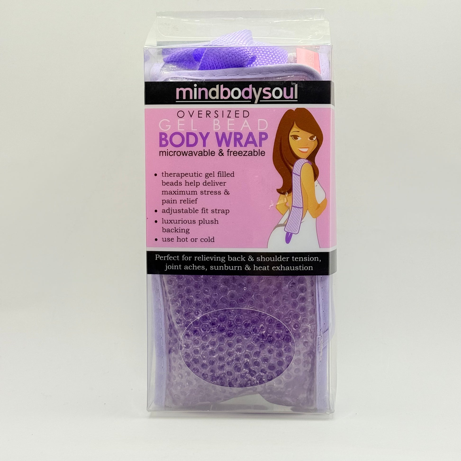 Mindbodysoul - oversized gel bead body wrap - heating pads health and wellness