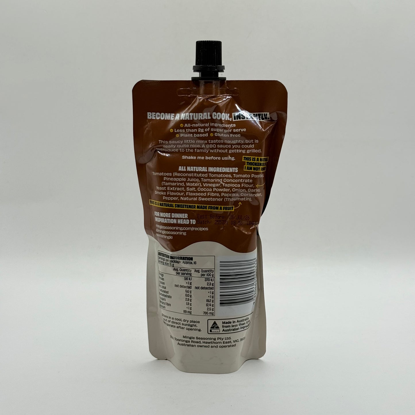 Mingle All-Natural BBQ Sauce, 250g