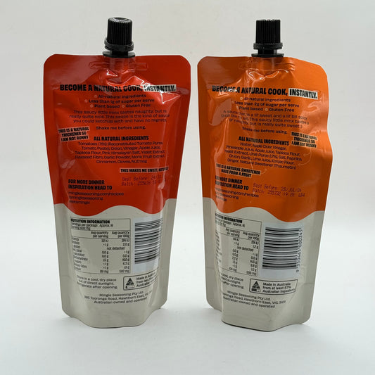 Mingle All Natural Tomato & Sweet Chilli Sauces 250g