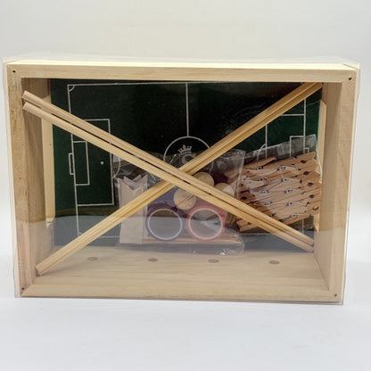 Mini Wooden Table Soccer Game – Portable Foosball Kit