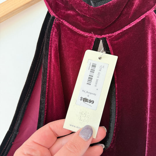 Mirrou Velvet Halter Top – Size S