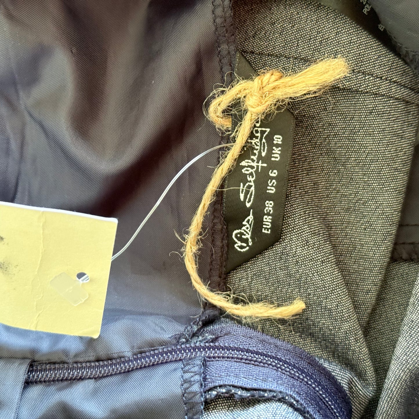 Miss Selfridge Navy Tailored Gold Button Shorts Size 10