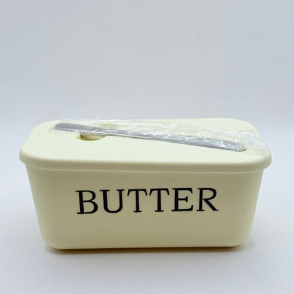 Modern Farmhouse Butter Dish with Knife and Lid