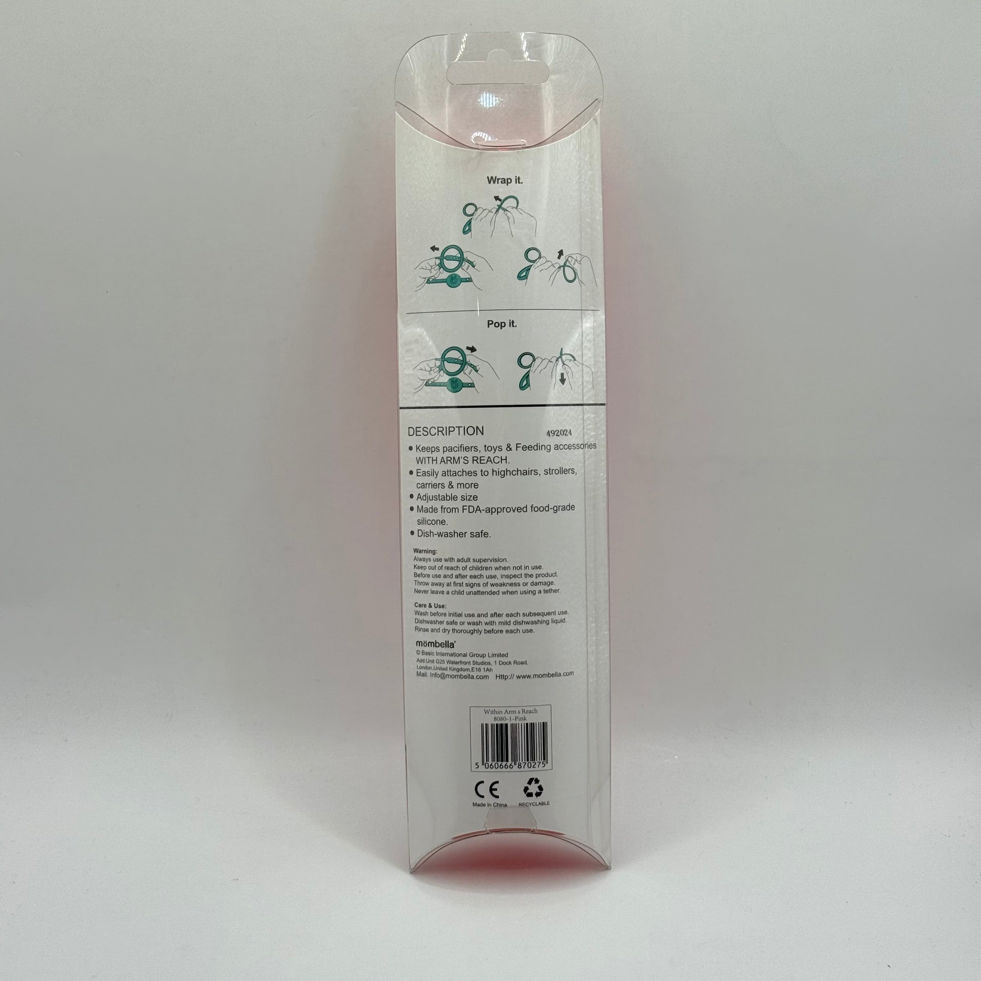 Mombella within arm’s reach toy & pacifier tether - pacifiers baby accessories - original photo - what’s new