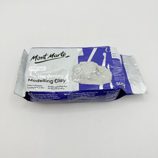 Mont Marte Premium Air Hardening Modelling Clay, White, 500g