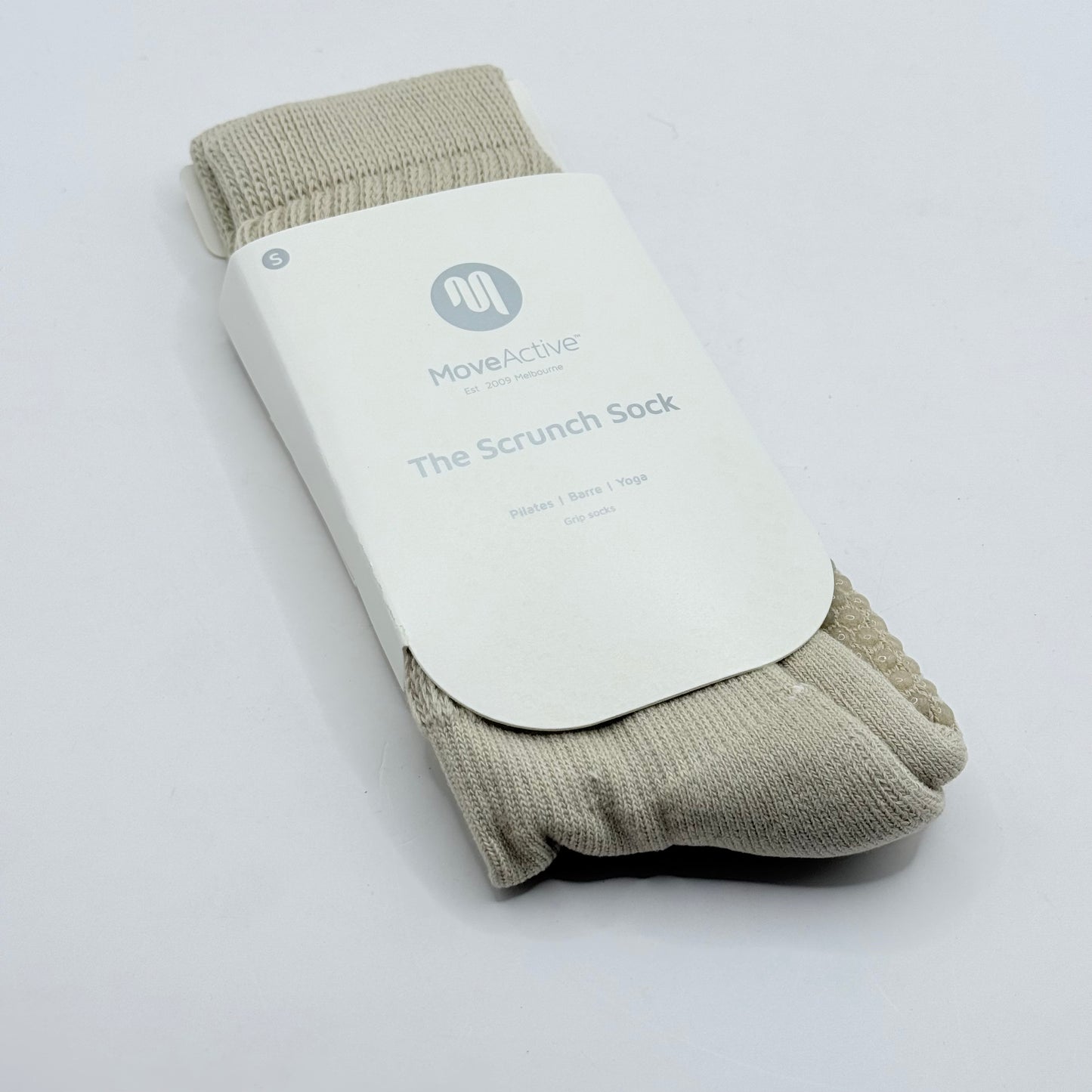 MoveActive 'The Scrunch Sock' Grip Socks Latte Size S