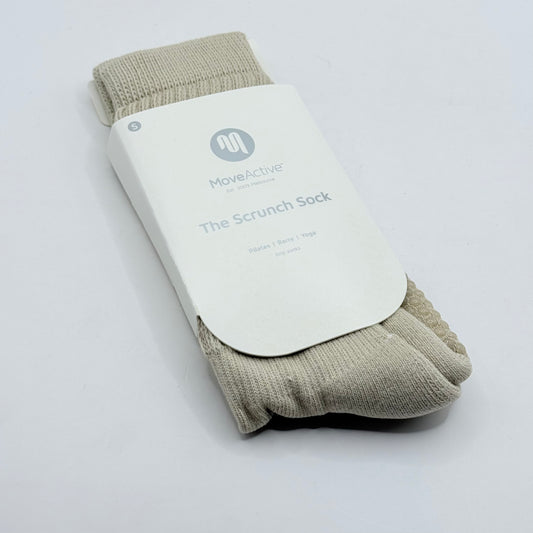 MoveActive 'The Scrunch Sock' Grip Socks Latte Size S