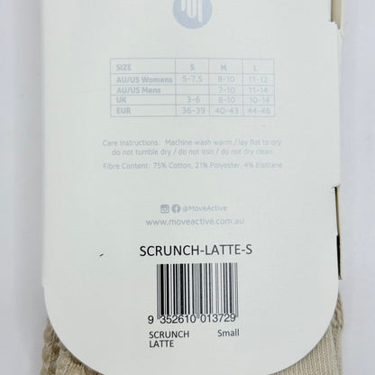 MoveActive 'The Scrunch Sock' Grip Socks Latte Size S