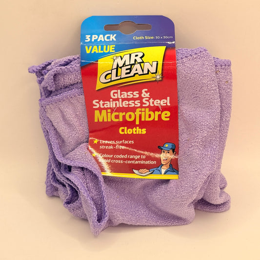 Mr Clean Glass & Stainless Steel Microfibre Cloths