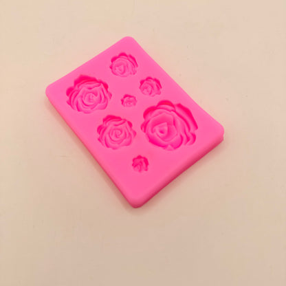Mini Multi-Cavity Rose Flower Silicone Mould