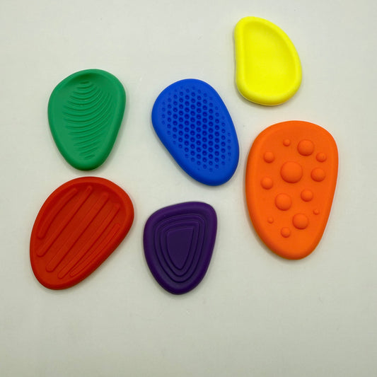 6x Multi-Textured Sensory Stones