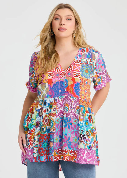 Virtuelle Natural Sunset Breeze Top Size 16