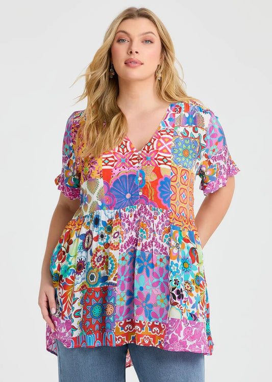 Virtuelle Natural Sunset Breeze Top Size 16