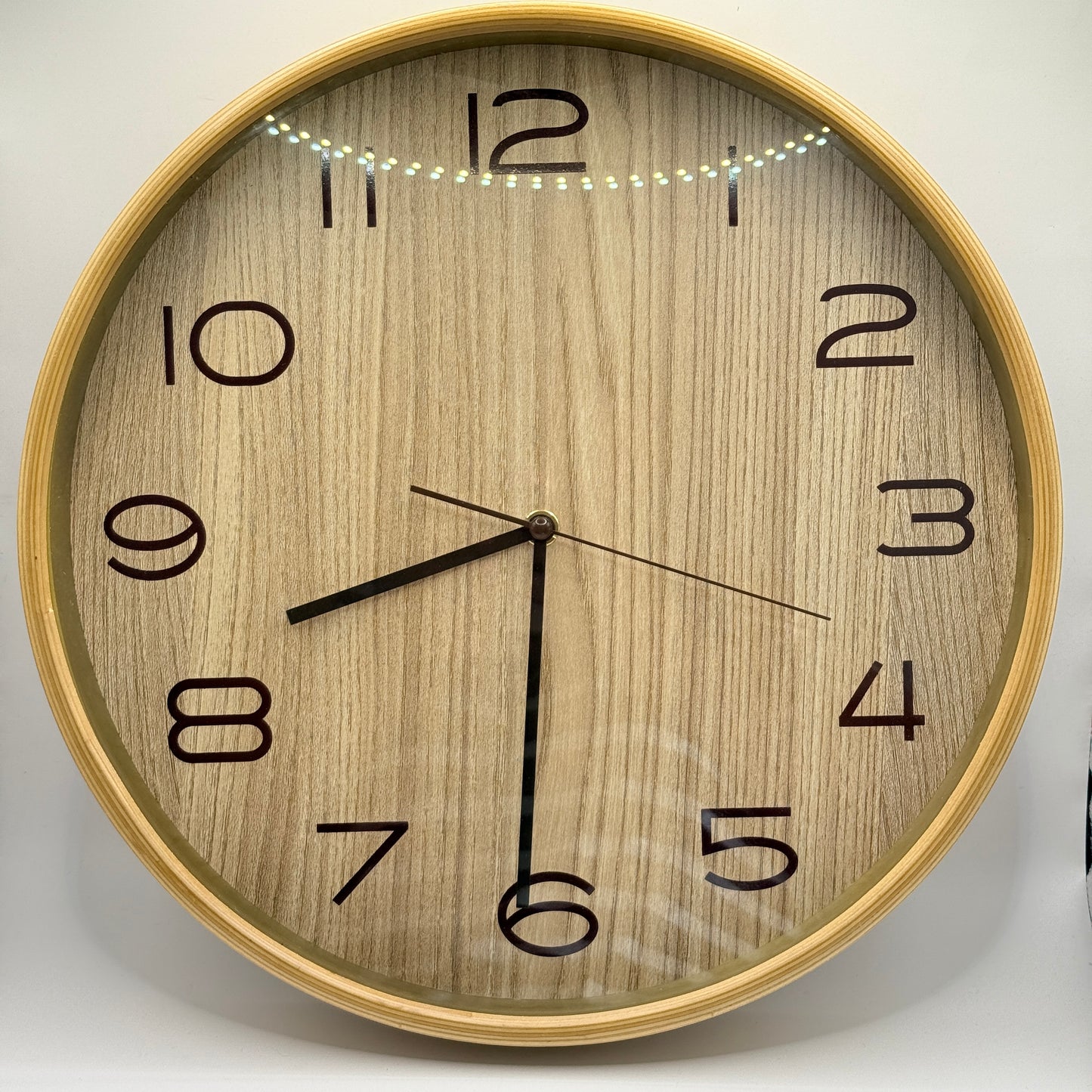 Natural Wood Look Wall Clock