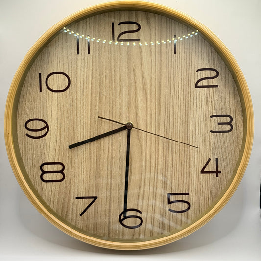 Natural Wood Look Wall Clock
