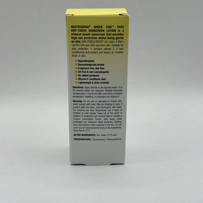 Neutrogena Sheer Zinc™ Face Dry-Touch Sunscreen Lotion – SPF 50 (59 mL)