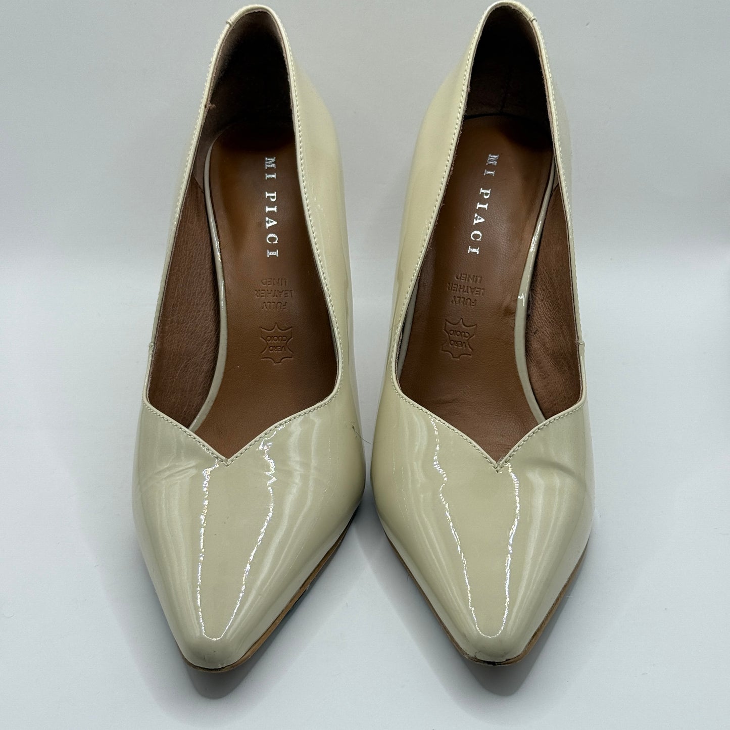 Mi Piaci Nude Patent Court Heels Size 39