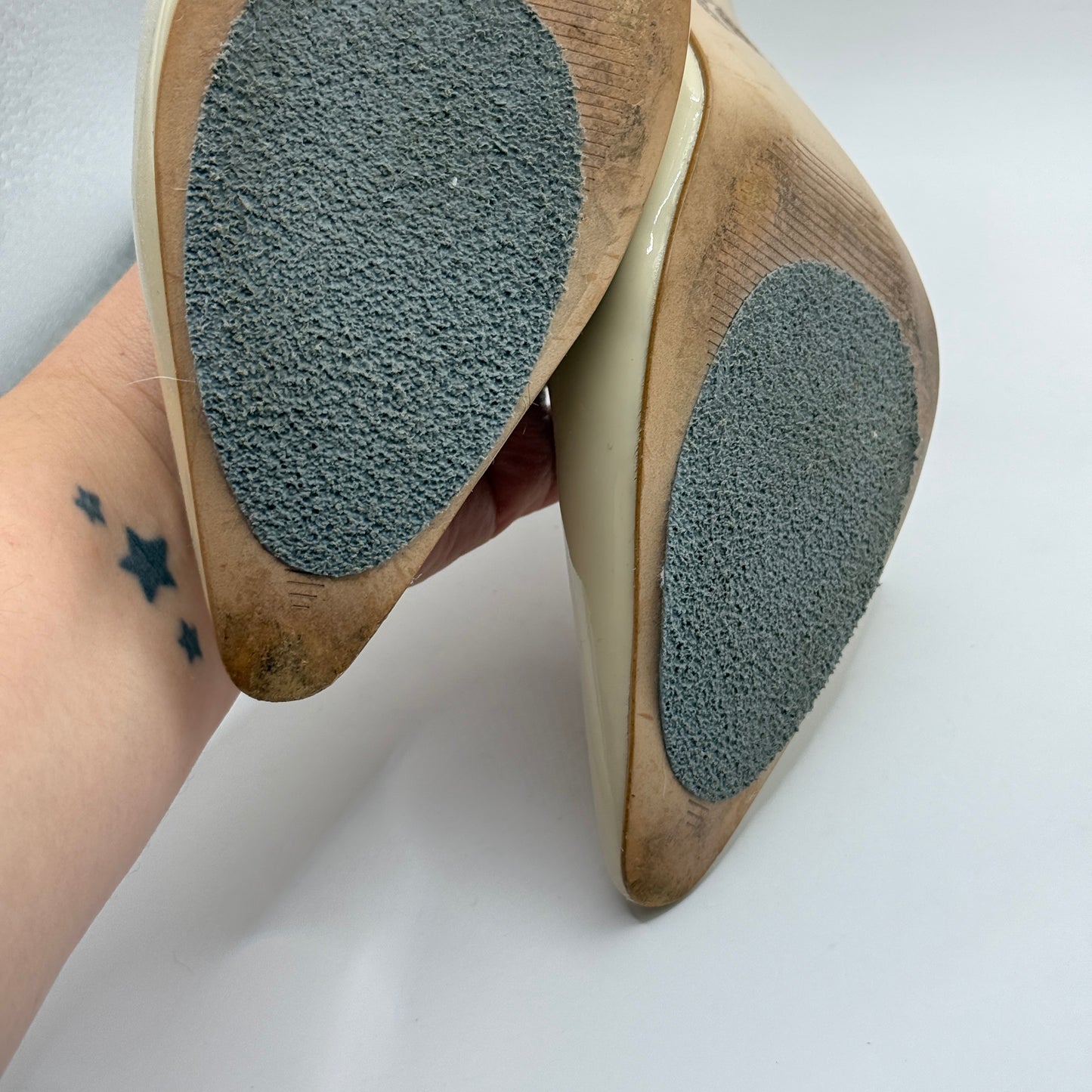 Mi Piaci Nude Patent Court Heels Size 39