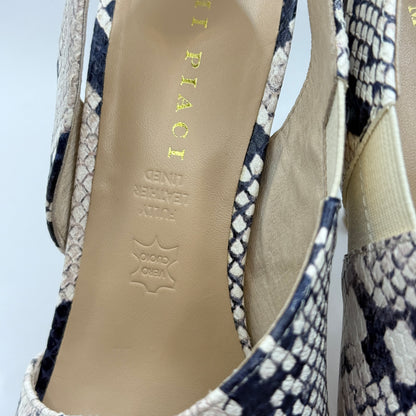 Mi Piaci Snake Print Slingback Heels Size 39