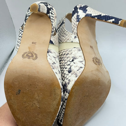 Mi Piaci Snake Print Slingback Heels Size 39