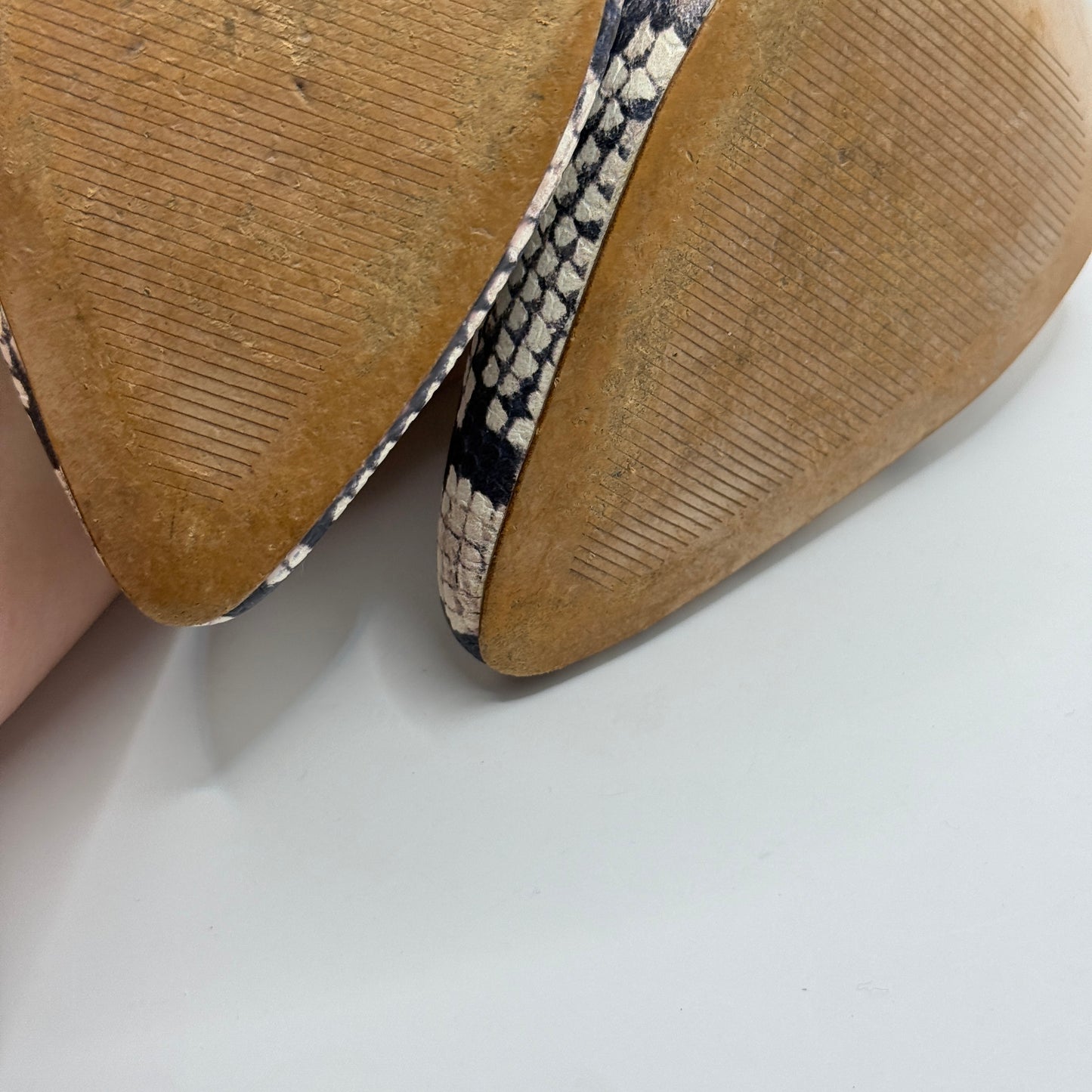 Mi Piaci Snake Print Slingback Heels Size 39