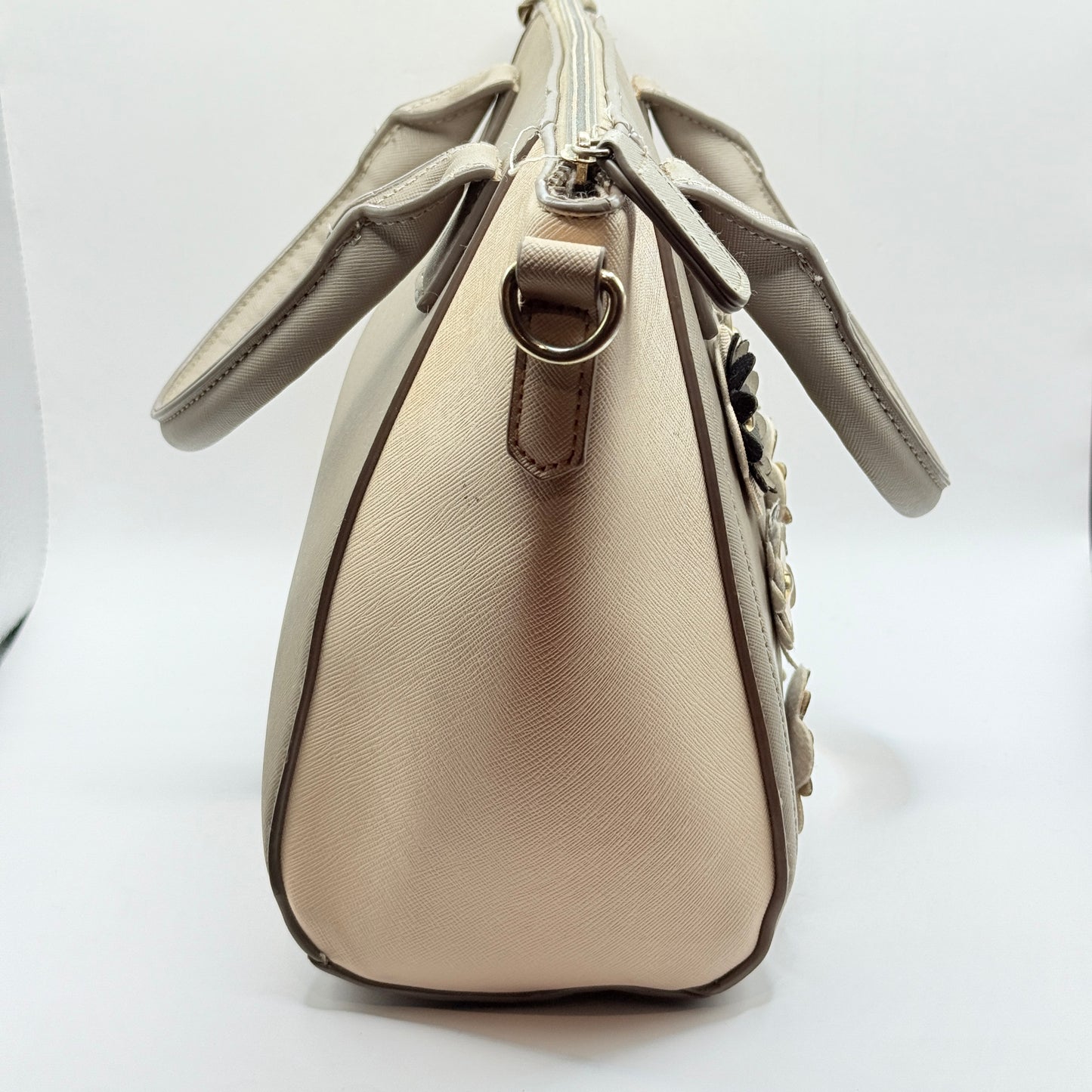 New Look Floral Appliqué Satchel Bag