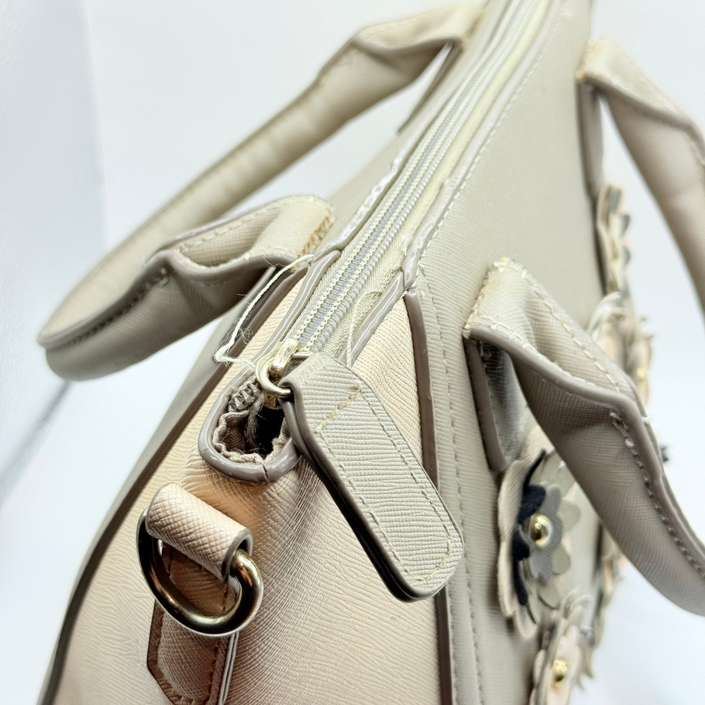 New Look Floral Appliqué Satchel Bag