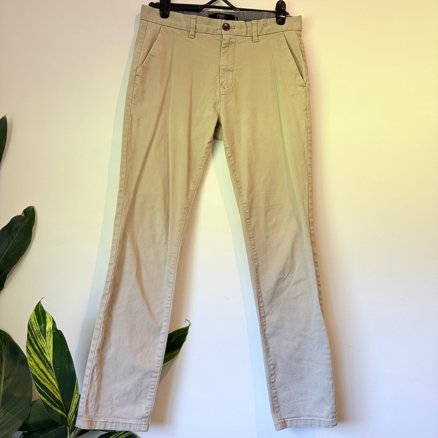 Next Slim Fit Chinos - Beige - 30R