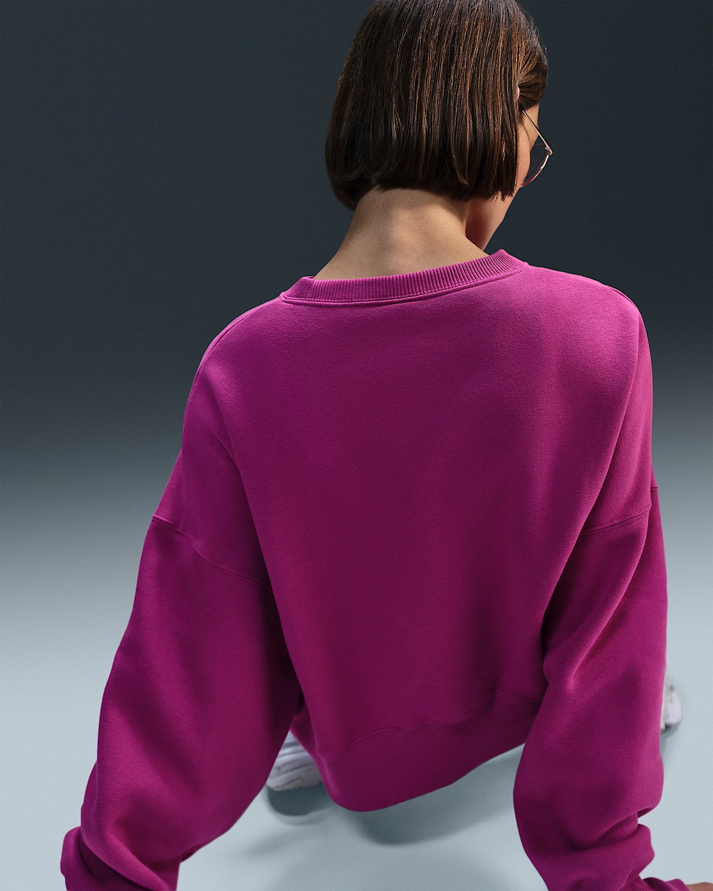 Nike Sportswear Phoenix Fleece Oversized Crewneck Sweatshirt Purple Size XS