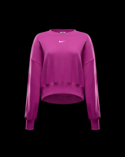 Nike Sportswear Phoenix Fleece Oversized Crewneck Sweatshirt Purple Size XS