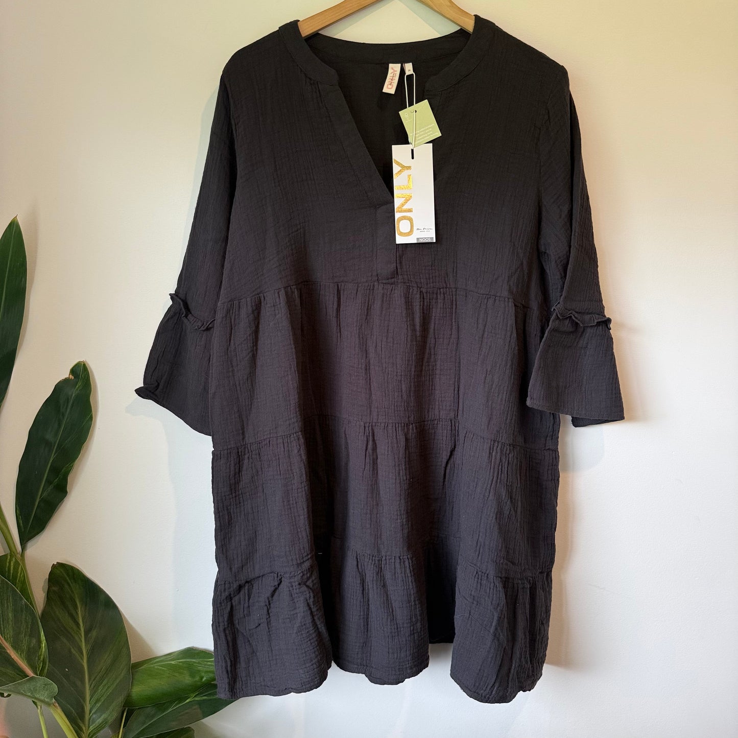 ONLY Thyra Tiered Cotton Smock Dress - Size M