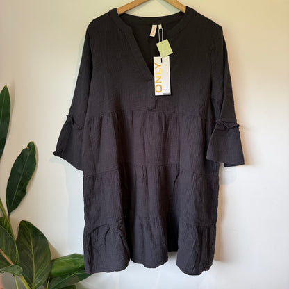 ONLY Thyra Tiered Cotton Smock Dress - Size M