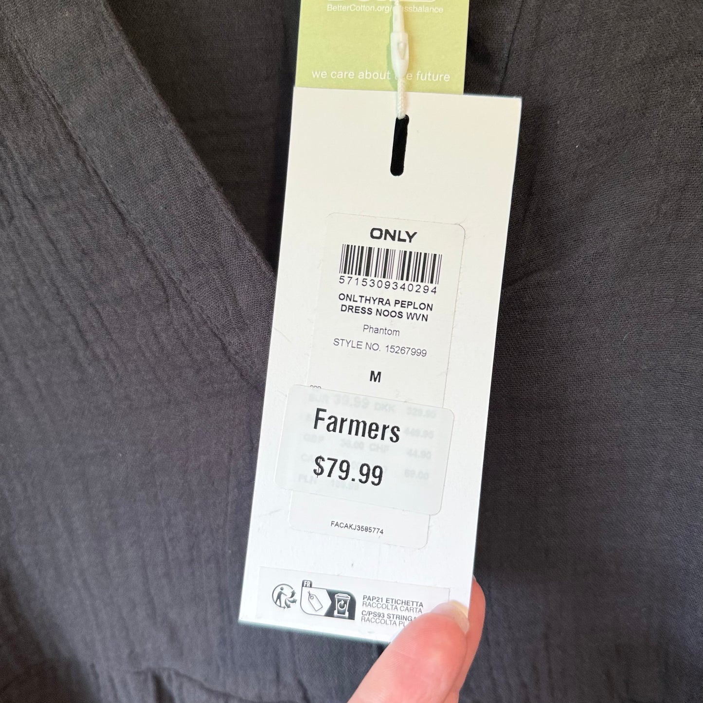 ONLY Thyra Tiered Cotton Smock Dress - Size M