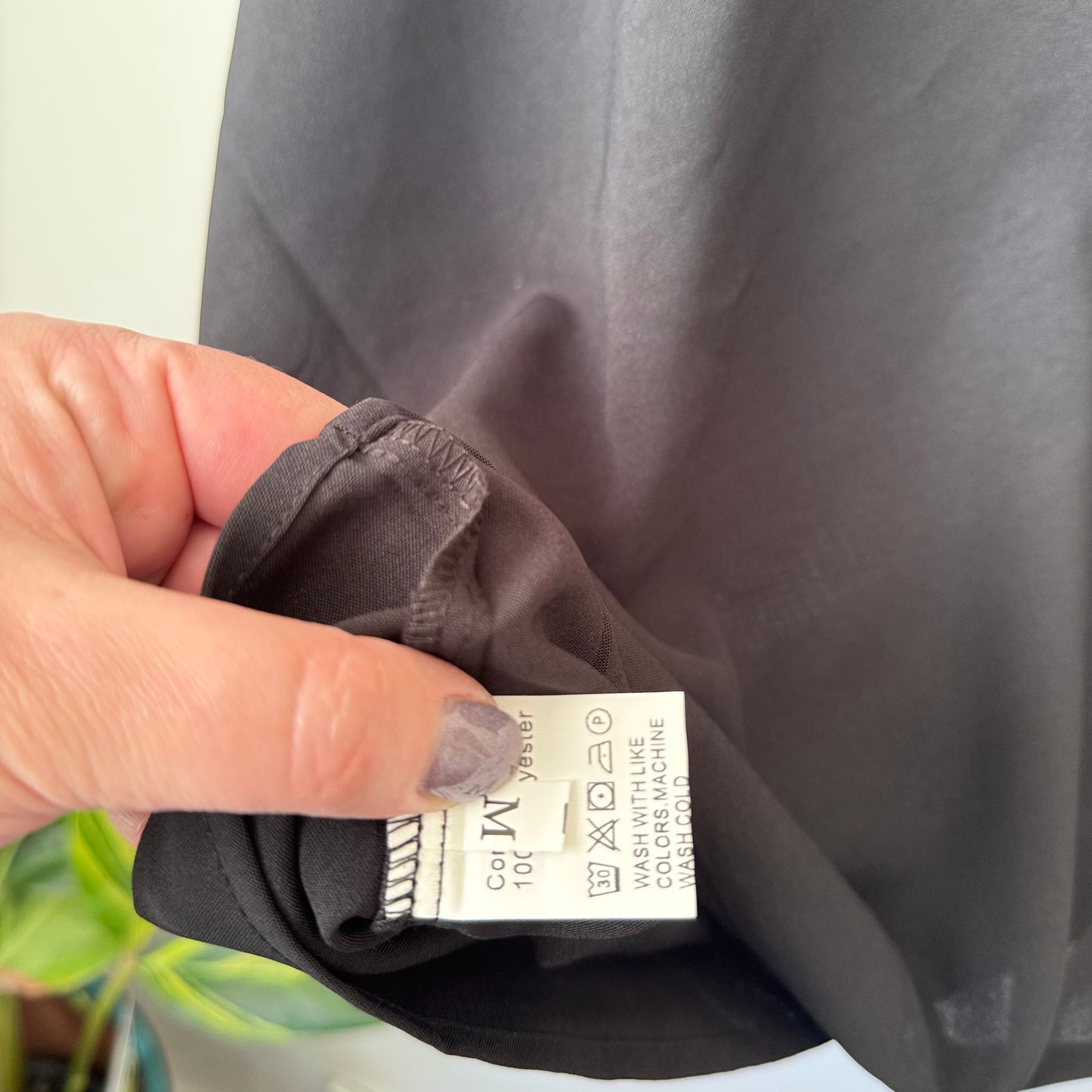 One Shoulder Asymmetric Top Black Size M