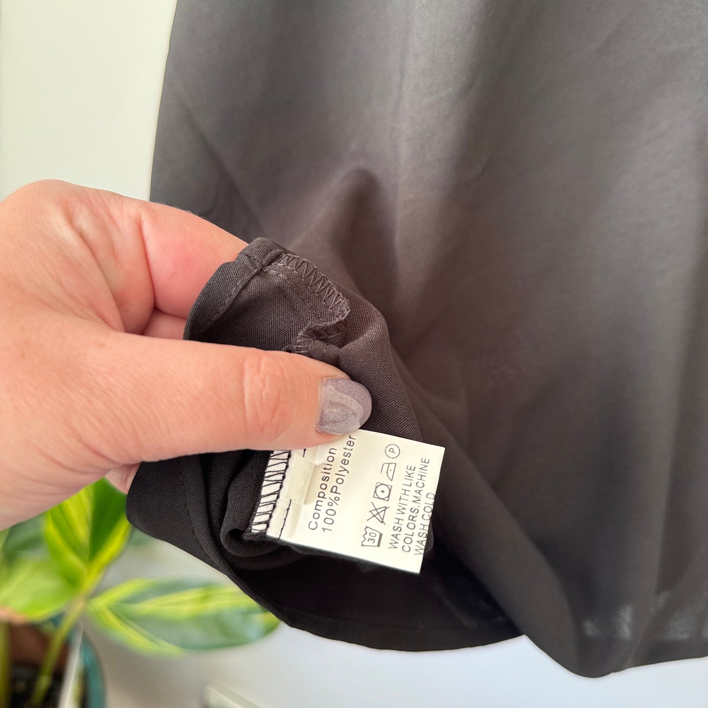 One Shoulder Asymmetric Top Black Size M