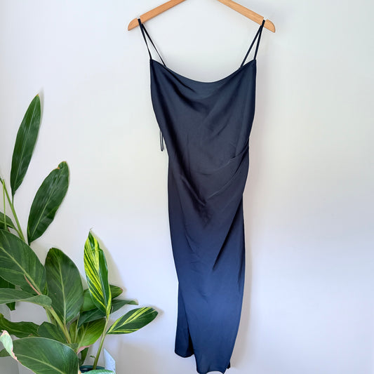 Pagani Satin Cowl Split Hem Dress - Size 6